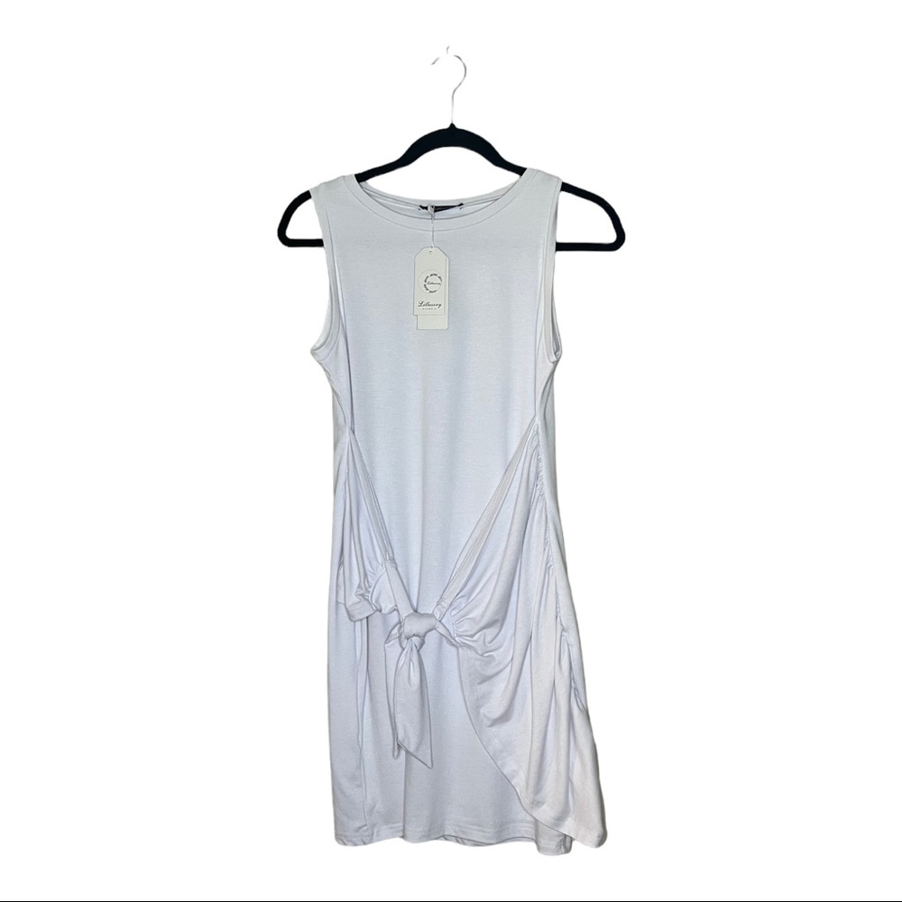 Lillusory Classic White Dress with Front Tie Sz S